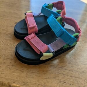 GAP Kids Colorblock Sandals Hook And Loop Size 9-10 Strap